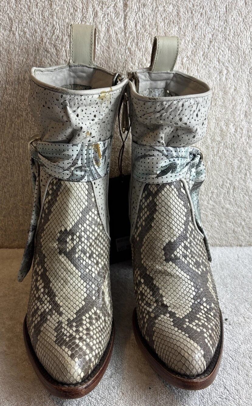 Cuadra Ladies Genuine Python Multicolor Leather Booties Size 6.5 M 24650